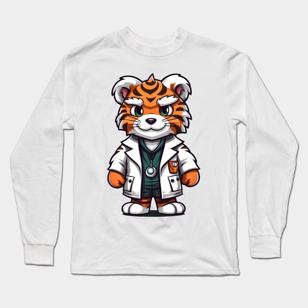 doctor tiger Long Sleeve T-Shirt by javierparra